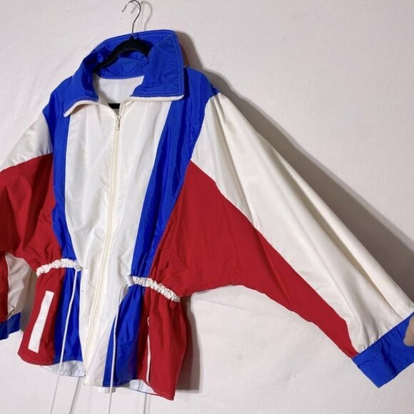 Vintage Red White Blue Long Windbreaker Jacket XL - Picture 7 of 14